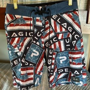 PELAGIC board shorts like new youth sz 25